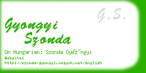 gyongyi szonda business card